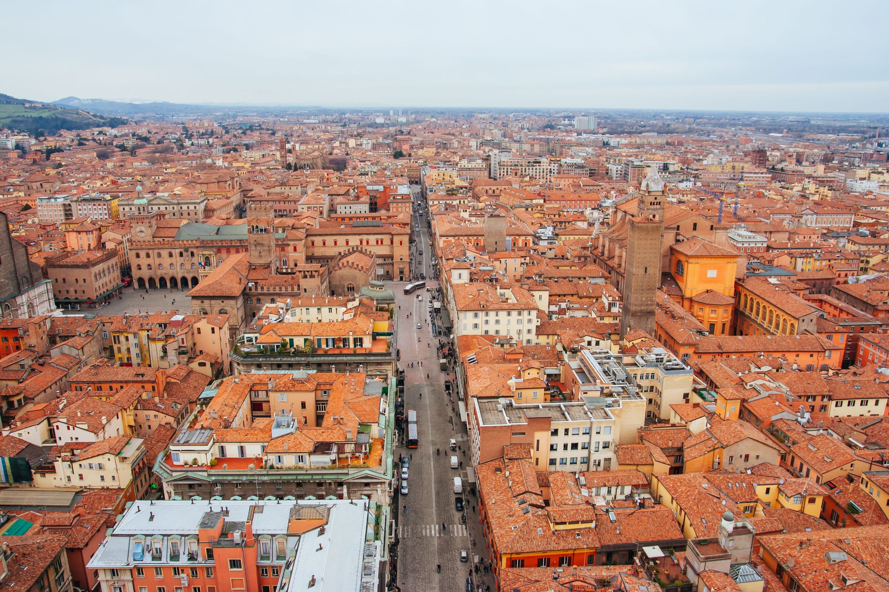 Vista panoramica di Bologna.