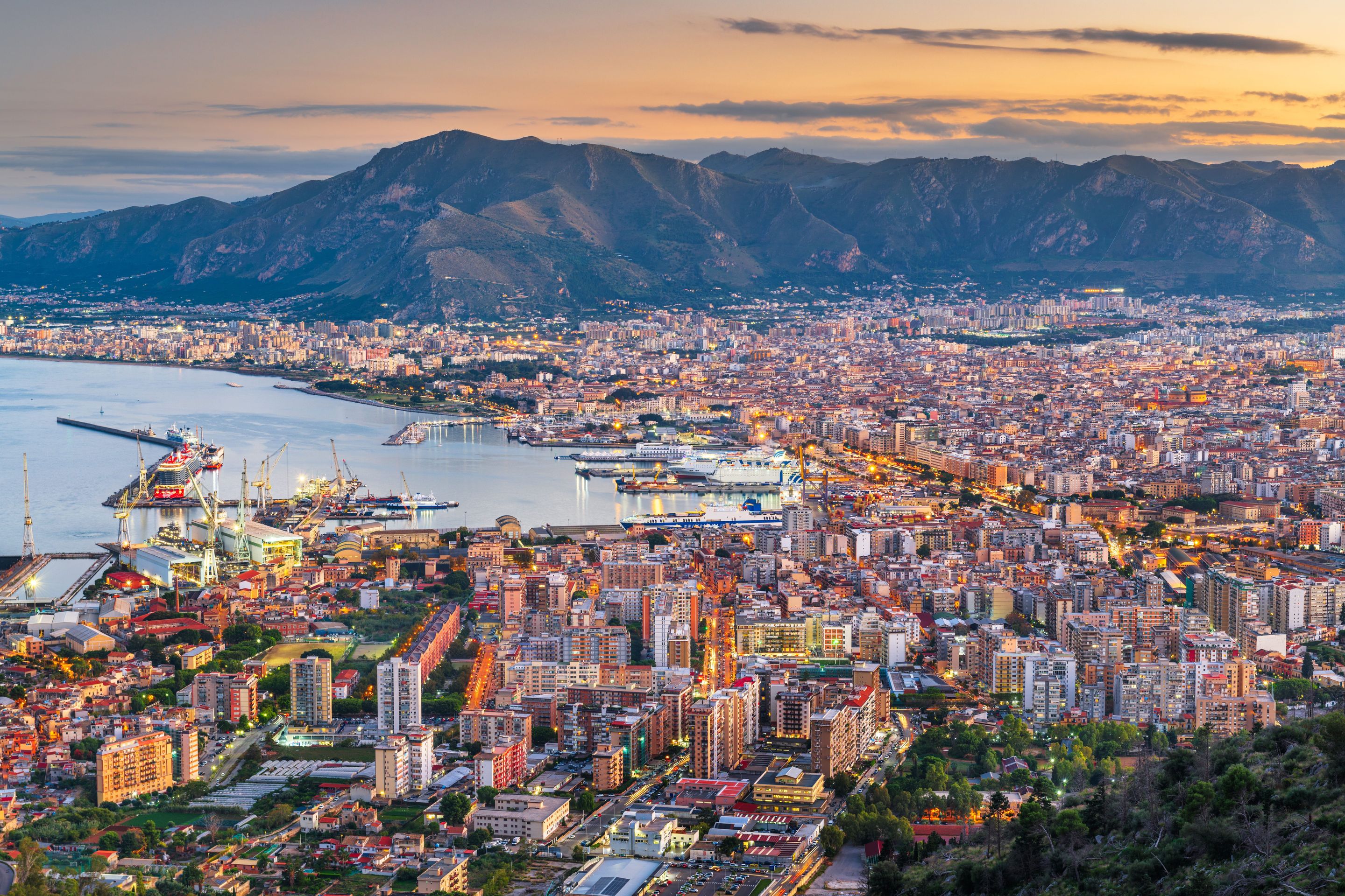 Vista panoramica di Palermo.
