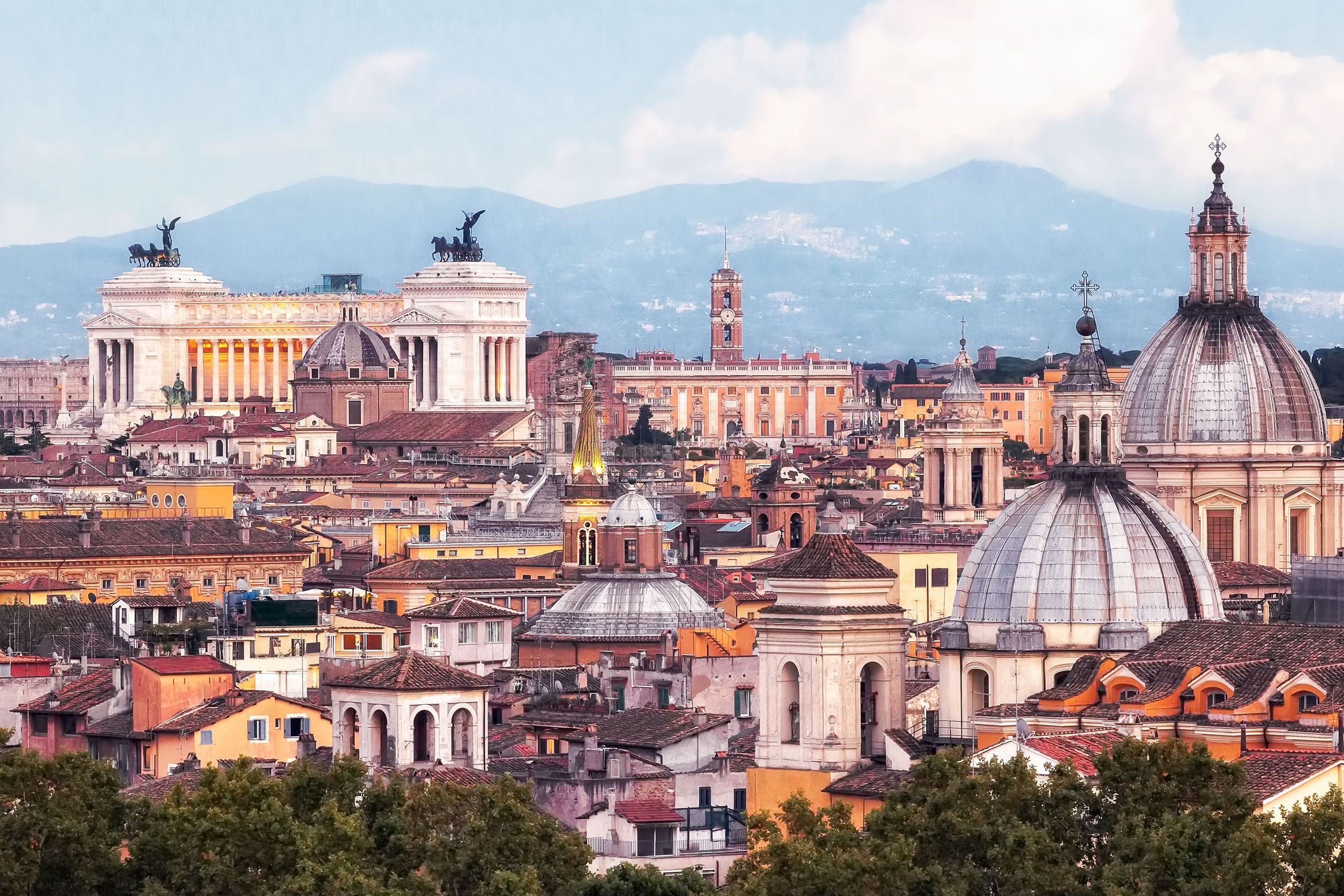 Vista panoramica della città eterna Roma.